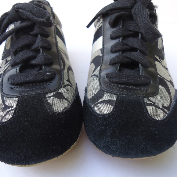SIZE 5 M. COACH Joss ladies suede & canvas sneakers shoes. - Picture 3 of 8